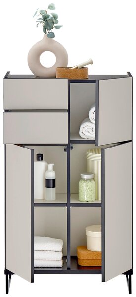 MIDI SKŘÍŇKA, černá, kašmírová, 60/102/31 cm MID.YOU - Koupelnové série, Online Only
