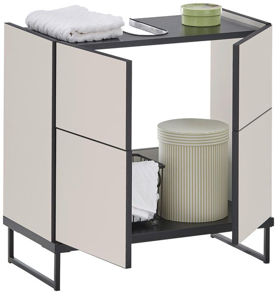 SKŘÍŇKA POD UMYVADLO, kašmírová, černá, černá, kašmírová, 60/59,4/31 cm MID.YOU - Koupelnové série, Online Only