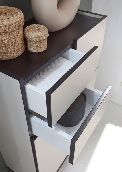 MIDI SKŘÍŇKA, černá, kašmírová, 60/102/31 cm MID.YOU - Koupelnové série, Online Only