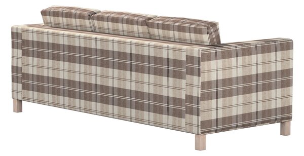 Potah na pohovku IKEA Karlanda 3-místná nerozkládací, krátký barva béžová látka pletený vzor, vzorované