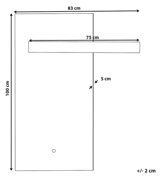 LED koupelnové zrcadlo MAUX 83 cm 100 cm Stříbrná