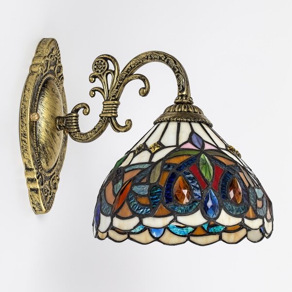 Brilagi - Tiffany vitrážová nástěnná lampa LUISA 1xE27/40W/230V