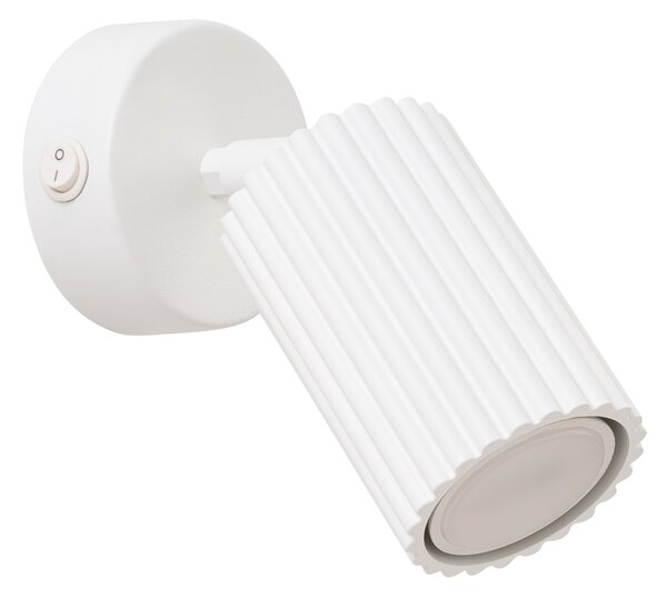 Sollux Lighting Nástěnné svítidlo KARBON bílé s vypínačem