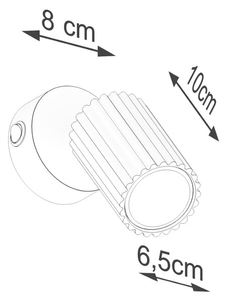 Sollux Lighting Nástěnné svítidlo KARBON olivově zelené s vypínačem