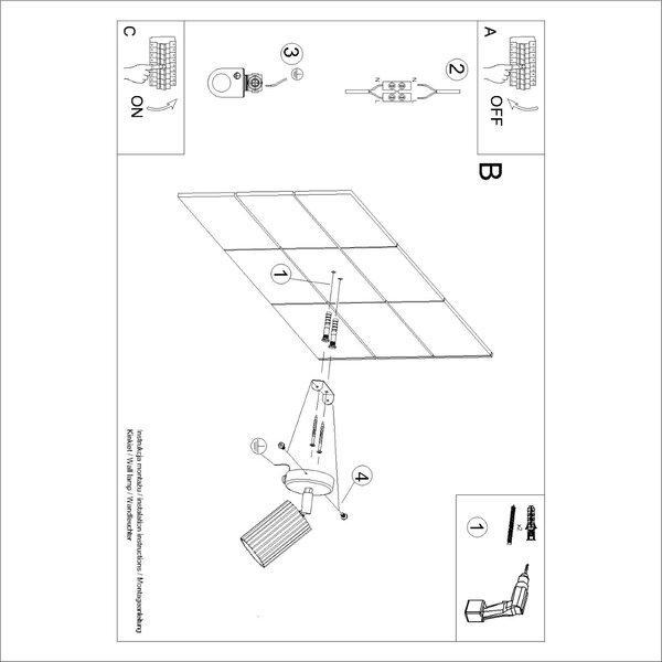 Sollux Lighting Nástěnné svítidlo KARBON olivově zelené s vypínačem