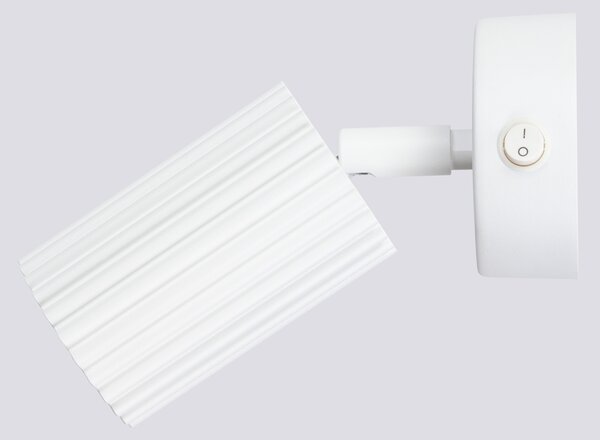 Sollux Lighting Nástěnné svítidlo KARBON bílé s vypínačem
