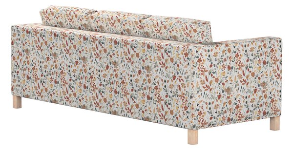 Potah na pohovku IKEA Karlanda 3-místná nerozkládací, krátký barva oranžová látka pletený vzor, vzorované