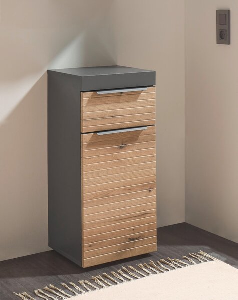 MIDI SKŘÍŇKA, barvy grafitu, barvy dubu, 36/79/31 cm MID.YOU - Koupelnové série, Online Only