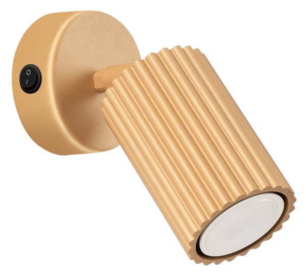 Sollux Lighting Nástěnné svítidlo KARBON zlaté s vypínačem