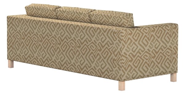 Potah na pohovku IKEA Karlanda 3-místná nerozkládací, krátký barva béžová látka pletený vzor, vzorované