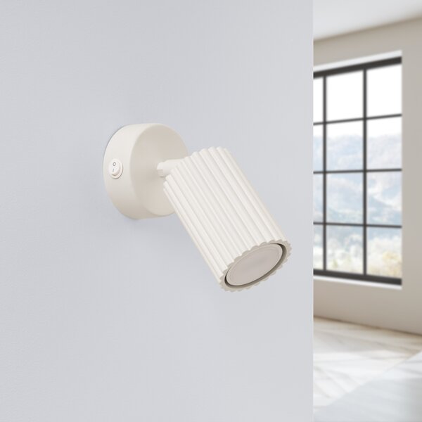 Sollux Lighting Nástěnné svítidlo KARBON béžové s vypínačem