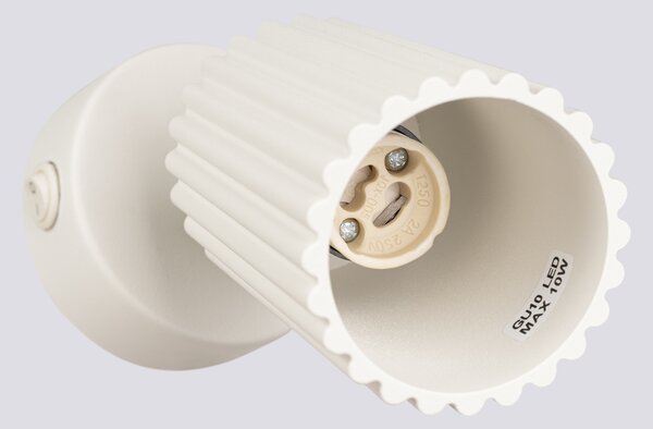 Sollux Lighting Nástěnné svítidlo KARBON béžové s vypínačem