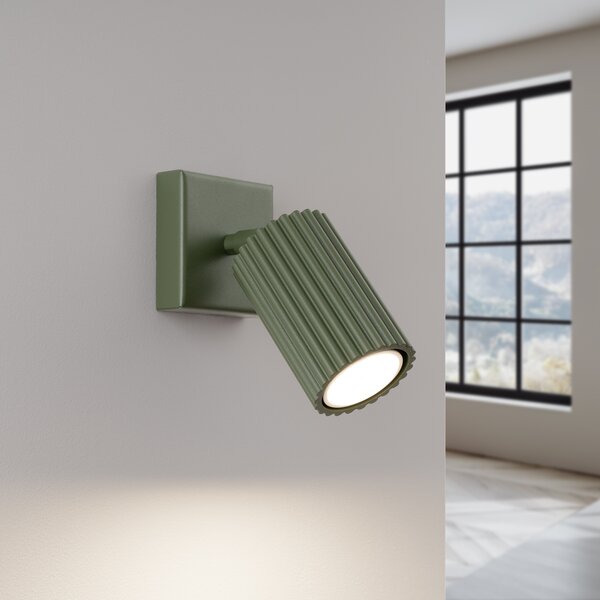 Sollux Lighting Nástěnné svítidlo KARBON olivově zelené
