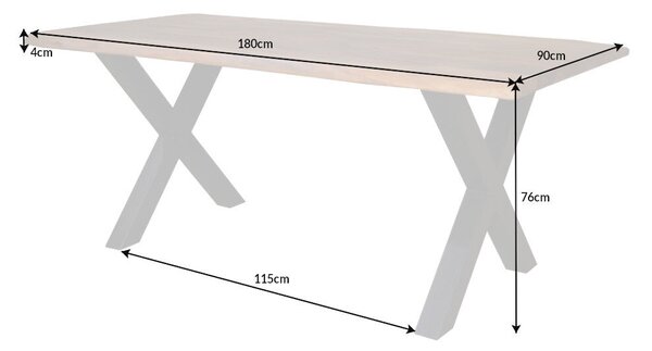 Jídelní stůl Amazonas X 180 CM masiv sheesham Nábytek | Jídelní prostory | Jídelní stoly | 180 cm a více
