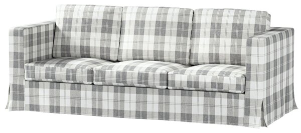 Potah na pohovku IKEA Karlanda 3-místná nerozkládací, dlouhý barva šedá látka pletený vzor, vzorované