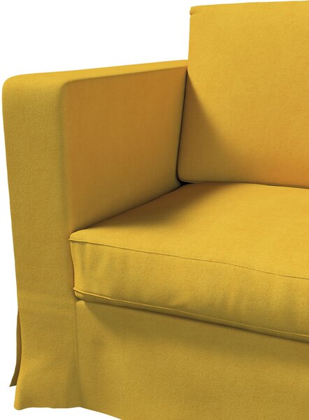 Potah na pohovku IKEA Karlanda 3-místná nerozkládací, dlouhý barva žlutá látka pletený vzor
