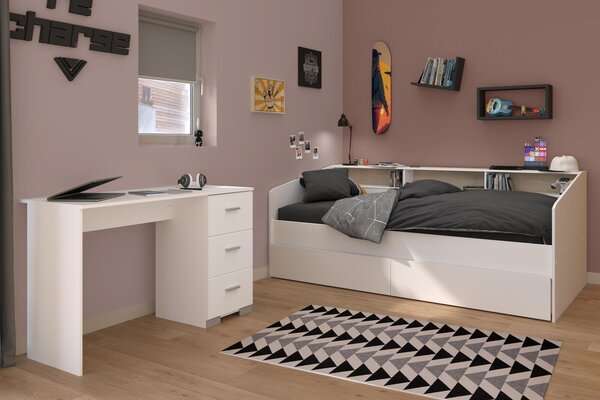 Dětská postel s šuplíky pro holku Sleep white