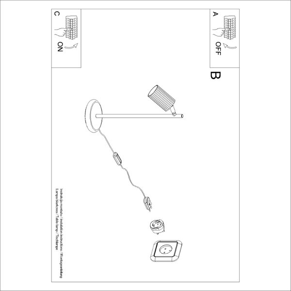 Sollux Lighting Stolní lampa KARBON béžová