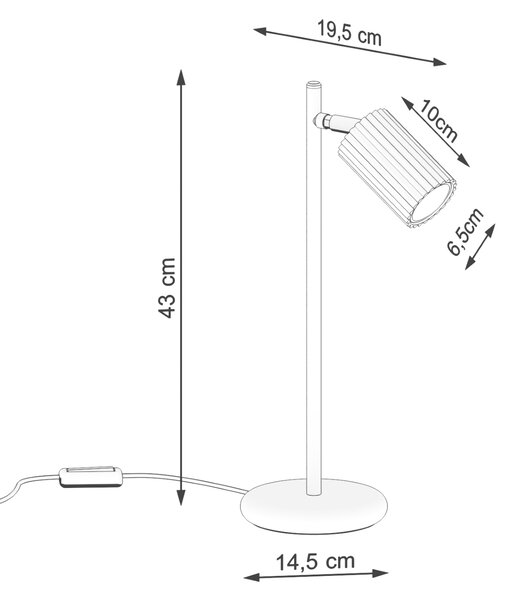 Sollux Lighting Stolní lampa KARBON béžová