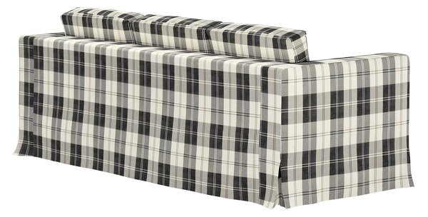 Potah na pohovku IKEA Karlanda 3-místná nerozkládací, dlouhý barva černá látka pletený vzor, vzorované