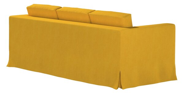 Potah na pohovku IKEA Karlanda 3-místná nerozkládací, dlouhý barva žlutá látka pletený vzor