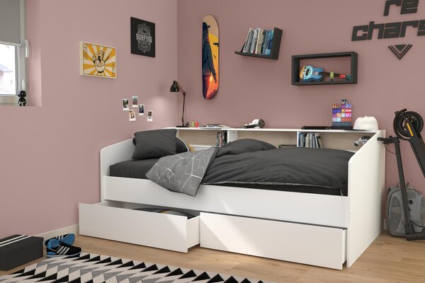 Dětská postel s šuplíky pro holku Sleep white