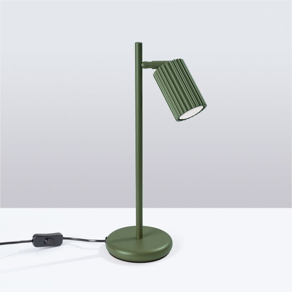 Sollux Lighting Stolní lampa KARBON olivově zelená