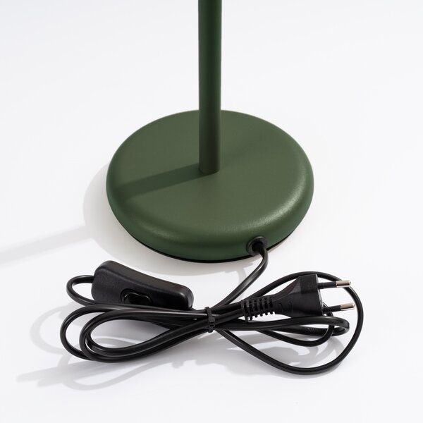 Sollux Lighting Stolní lampa KARBON olivově zelená