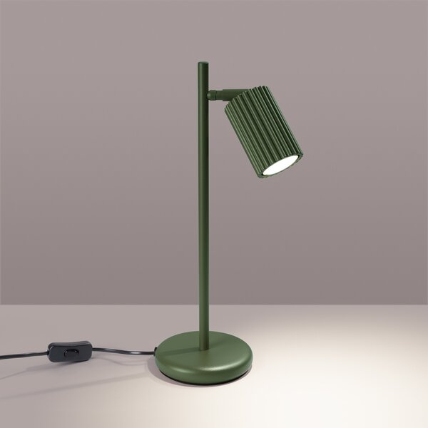 Sollux Lighting Stolní lampa KARBON olivově zelená