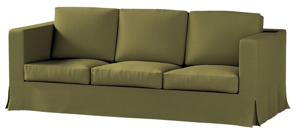 Potah na pohovku IKEA Karlanda 3-místná nerozkládací, dlouhý barva zelená látka pletený vzor