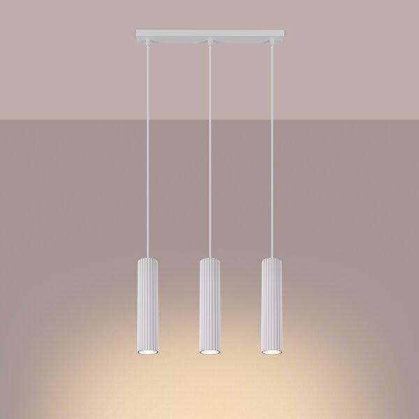 Sollux Lighting Závěsné svítidlo KARBON 3L bílé