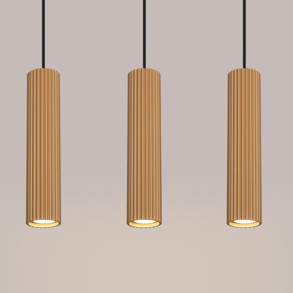 Sollux Lighting Závěsné svítidlo KARBON 3L zlaté