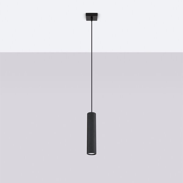 Sollux Lighting Závěsné svítidlo KARBON 1 černé