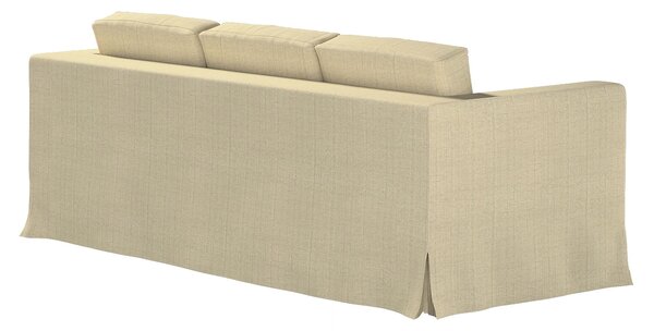 Potah na pohovku IKEA Karlanda 3-místná nerozkládací, dlouhý barva béžová látka pletený vzor