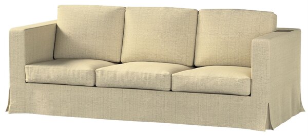 Potah na pohovku IKEA Karlanda 3-místná nerozkládací, dlouhý barva béžová látka pletený vzor