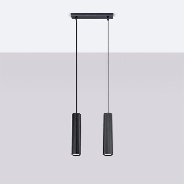 Sollux Lighting Závěsné svítidlo KARBON 2 černé