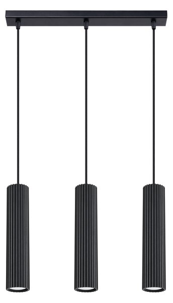 Sollux Lighting Závěsné svítidlo KARBON 3L černé