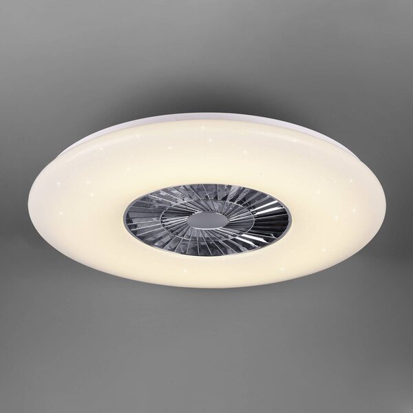LED stropní ventilátor Visby, Ø75cm, Tunable White