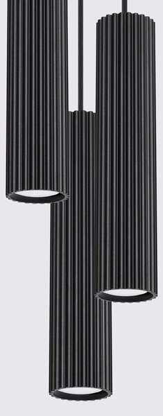 Sollux Lighting Závěsné svítidlo KARBON 3P černé