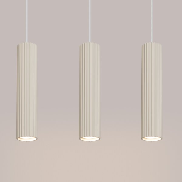 Sollux Lighting Závěsná lampa KARBON 3L béžová