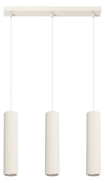 Sollux Lighting Závěsná lampa KARBON 3L béžová