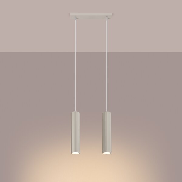 Sollux Lighting Závěsné svítidlo KARBON 2 béžové
