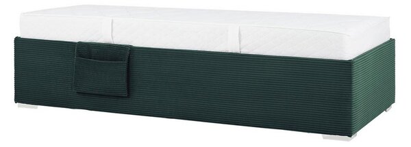 Postel Remi s bočnicemi 90x200, potah tmavě zelený