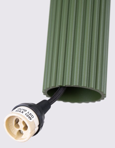 Sollux Lighting Závěsné svítidlo KARBON 1 olivově zelené