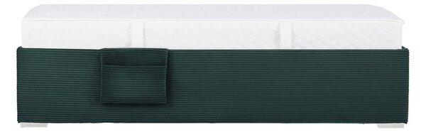 Postel Remi s bočnicemi 90x200, potah tmavě zelený