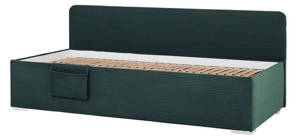 Postel Remi s bočnicemi 90x200, potah tmavě zelený