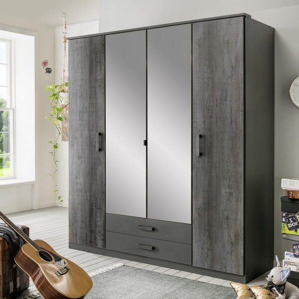 Skříň s otočnými dveřmi Steel, šířka 180 cm