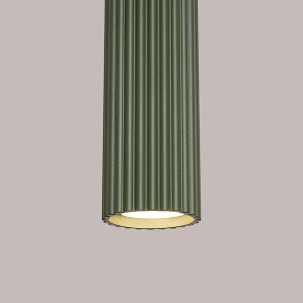 Sollux Lighting Závěsné svítidlo KARBON 1 olivově zelené