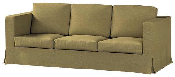 Potah na pohovku IKEA Karlanda 3-místná nerozkládací, dlouhý barva zelená látka pletený vzor