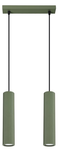 Sollux Lighting Závěsné svítidlo KARBON 2 olivově zelené